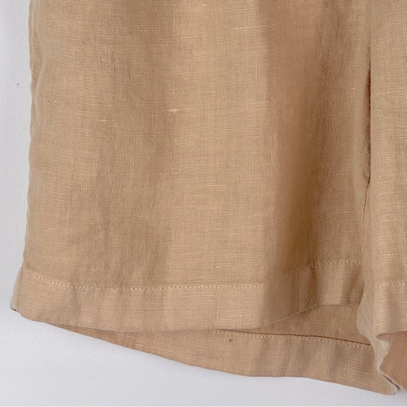 J. Jill Pure Jill | Beachy Coastal Trapunto Linen Shorts Parchment | S - Picture 5 of 11